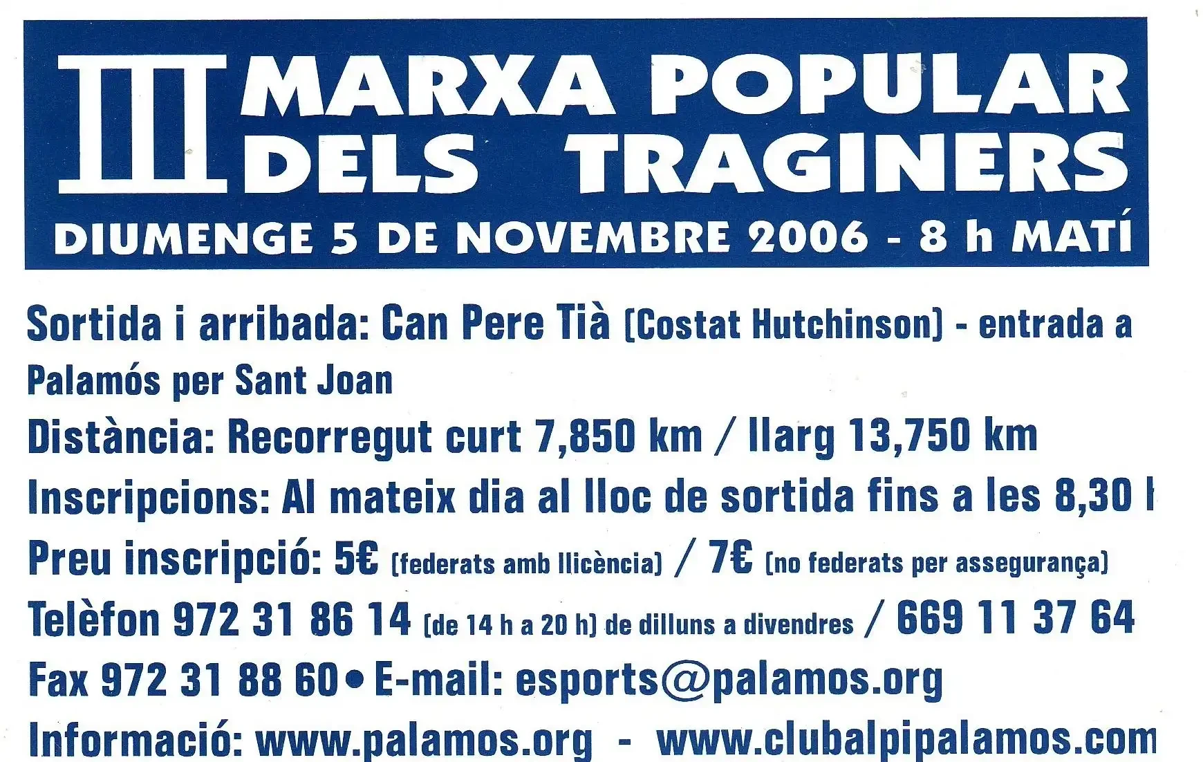 3a Marxa dels Traginers 2006